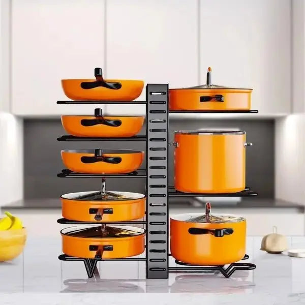 Transform Your Kitchen Instantly with These Adjustable Pot Racks – #1 Space-Saving Solution!