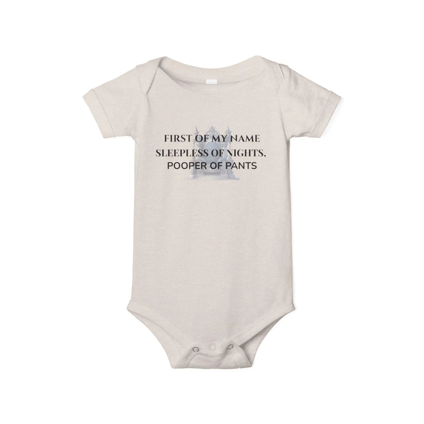 Funny onesie - 'First of My Name, Sleepless of Nights, Pooper of Pants Onesie' Cute Jersey One Piece for Infants
