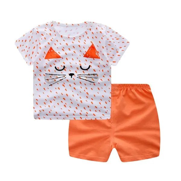 Sunny Sidekick™ – Baby Cartoon T-Shirt & Shorts Set - Handpicked Hub