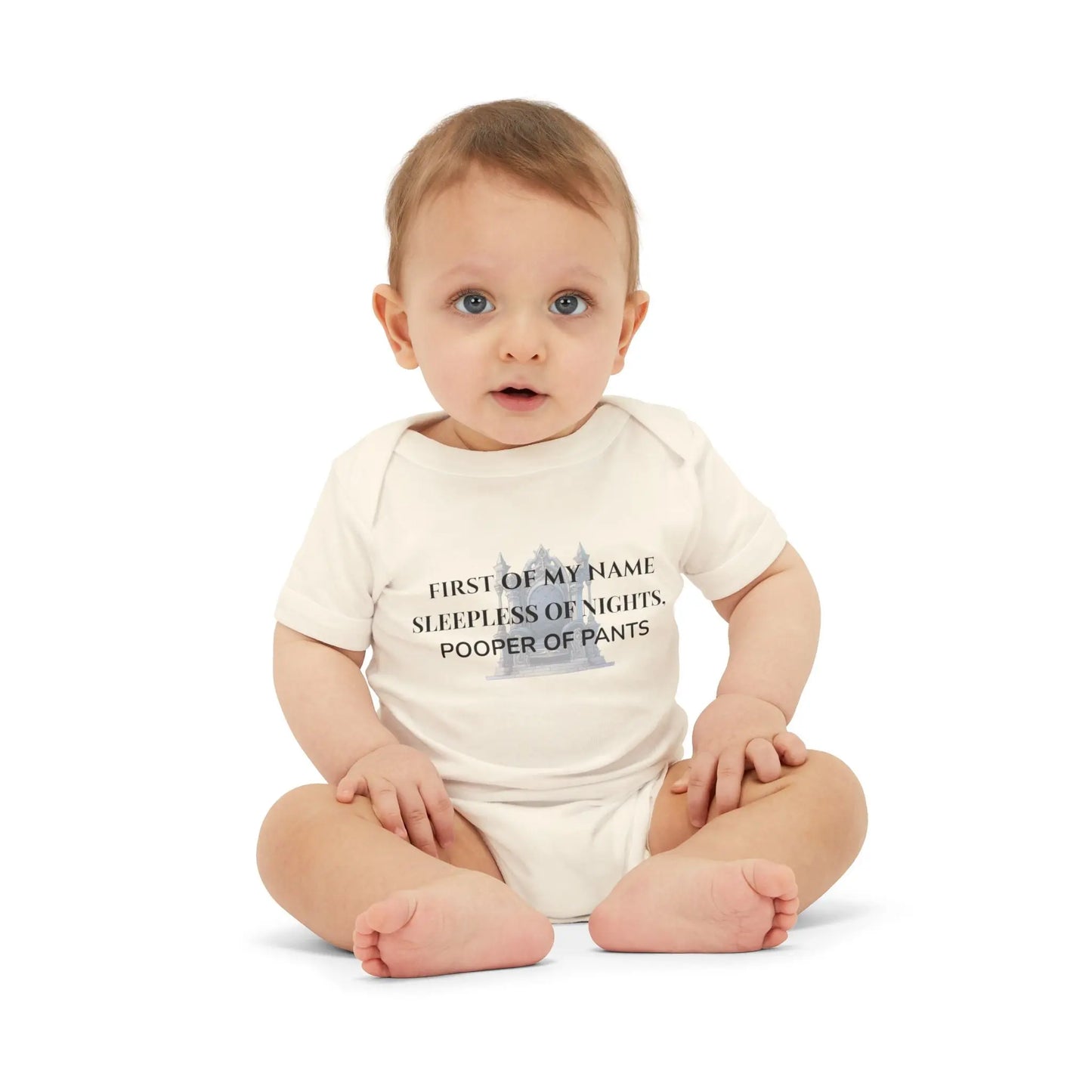 Funny onesie - 'First of My Name, Sleepless of Nights, Pooper of Pants Onesie' Cute Jersey One Piece for Infants