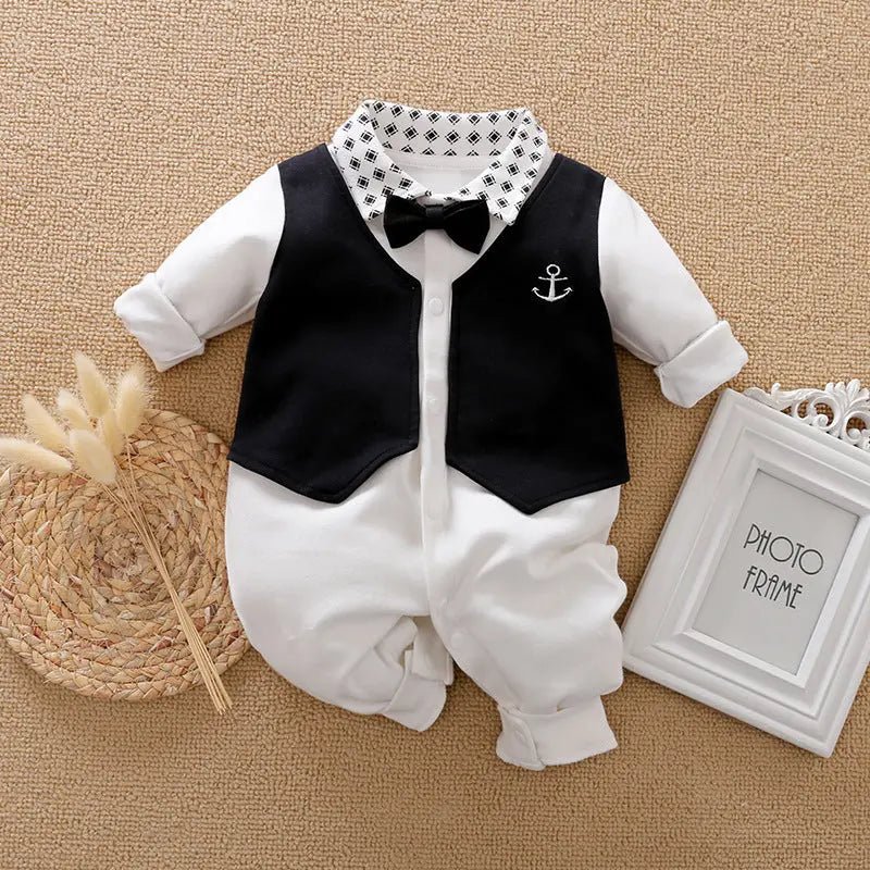 DapperCub™ – Long Sleeve Cotton Baby Jumpsuit - Handpicked Hub