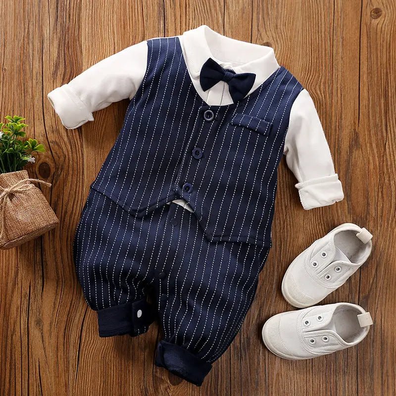 DapperCub™ – Long Sleeve Cotton Baby Jumpsuit - Handpicked Hub
