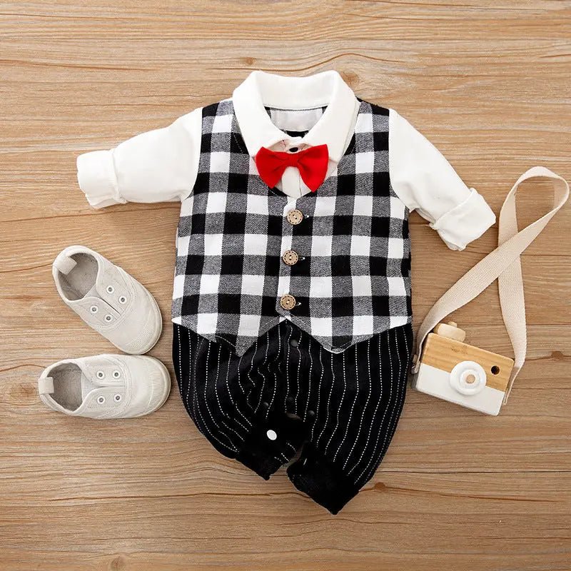 DapperCub™ – Long Sleeve Cotton Baby Jumpsuit - Handpicked Hub