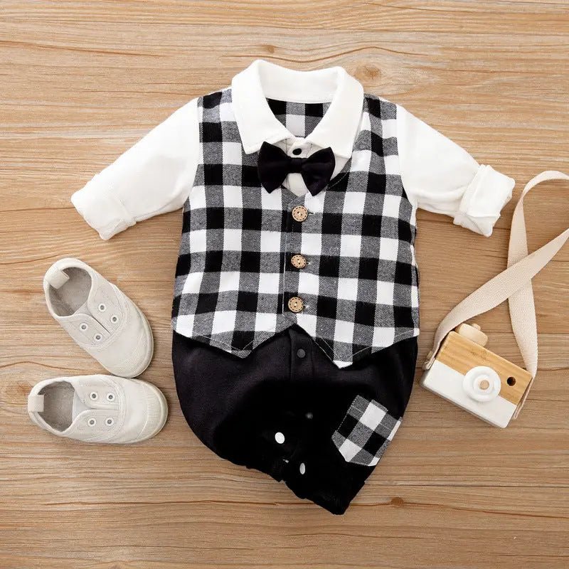 DapperCub™ – Long Sleeve Cotton Baby Jumpsuit - Handpicked Hub