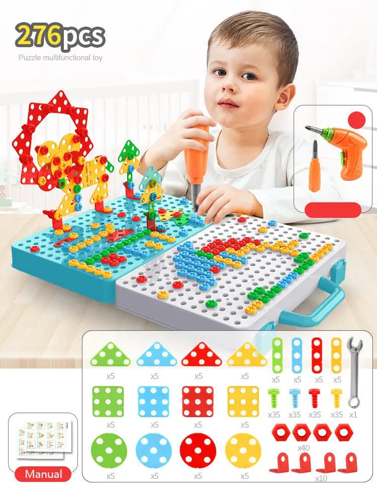 STEM Drill and Build Toy Kit – Electric Screwdriver + Toolbox (188–316 Pieces) - Handpicked Hub