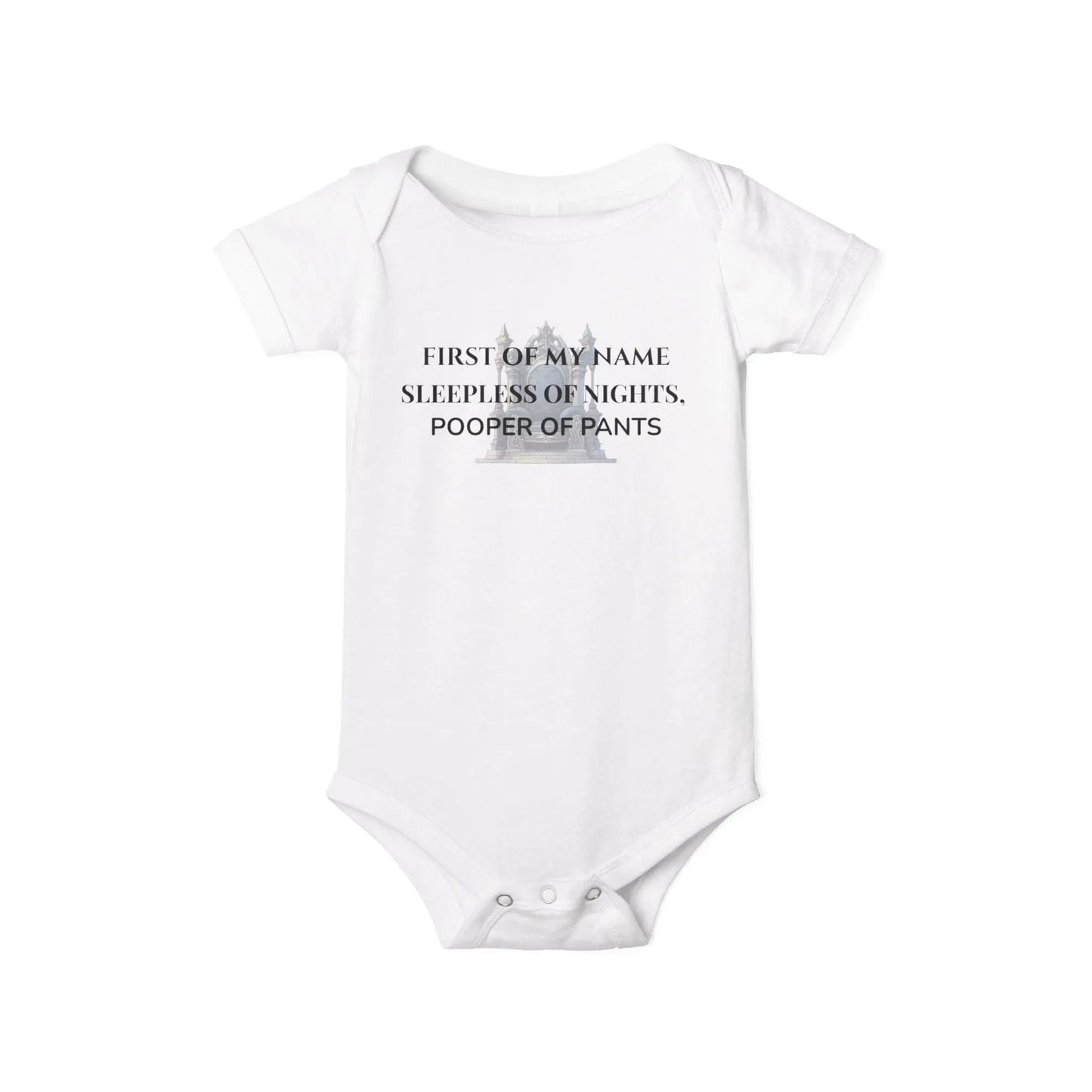 Funny onesie - 'First of My Name, Sleepless of Nights, Pooper of Pants Onesie' Cute Jersey One Piece for Infants