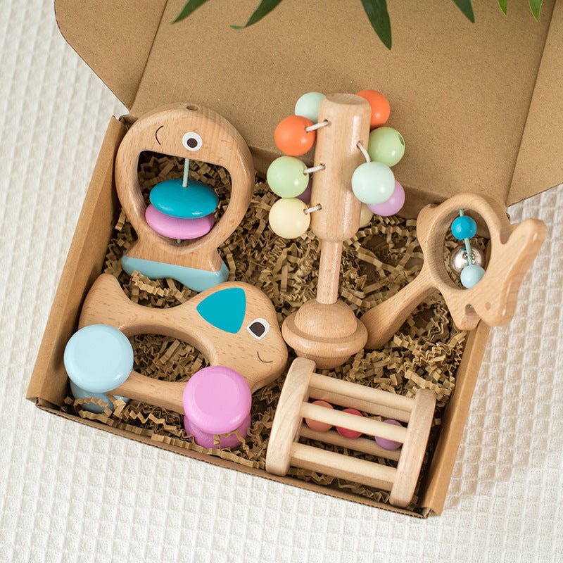Tiny Tunes™ – Newborn Baby Beechwood Musical Toy Set (5 - Piece) - Handpicked Hub