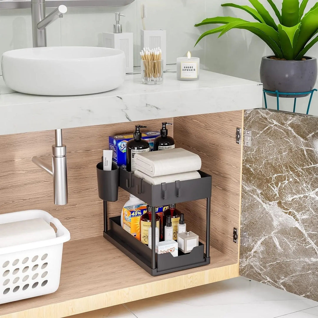 2 Tier Under Sink Storage Rack Handpicked Hub