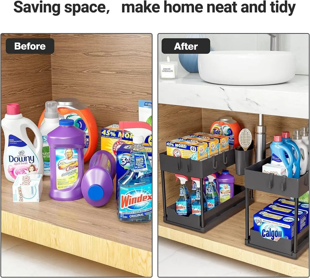 2 Tier Under Sink Storage Rack Handpicked Hub