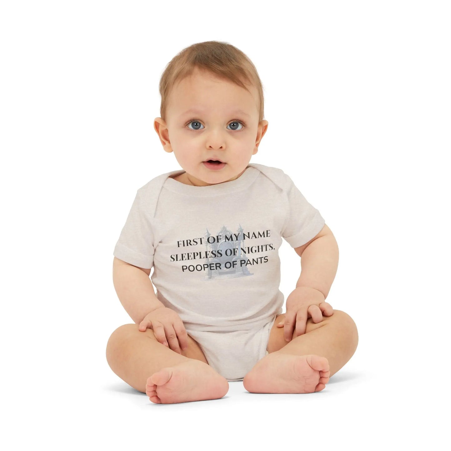 Funny onesie - 'First of My Name, Sleepless of Nights, Pooper of Pants Onesie' Cute Jersey One Piece for Infants
