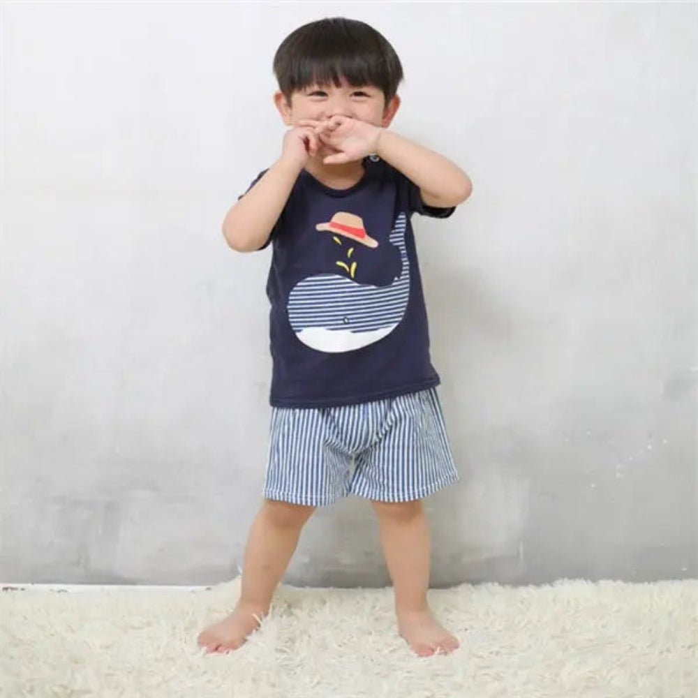 Sunny Sidekick™ – Baby Cartoon T-Shirt & Shorts Set - Handpicked Hub