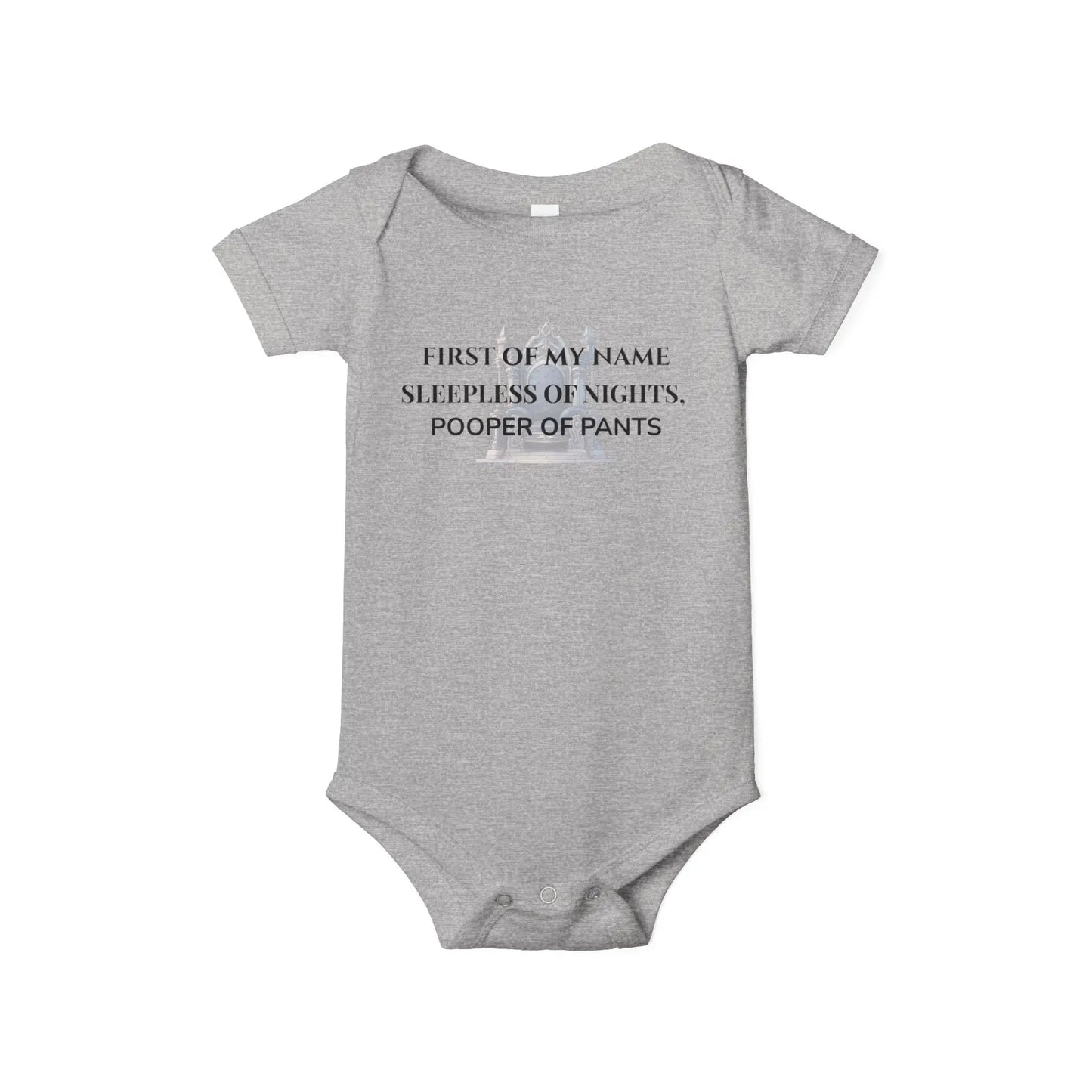 Funny onesie - 'First of My Name, Sleepless of Nights, Pooper of Pants Onesie' Cute Jersey One Piece for Infants