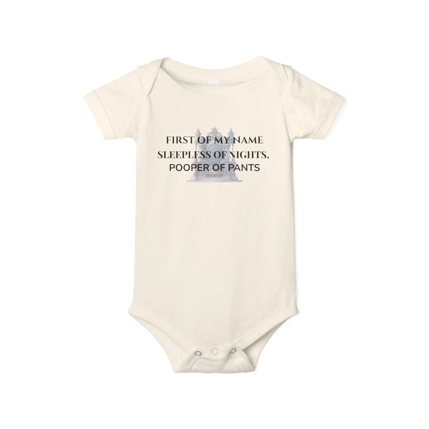 Funny onesie - 'First of My Name, Sleepless of Nights, Pooper of Pants Onesie' Cute Jersey One Piece for Infants