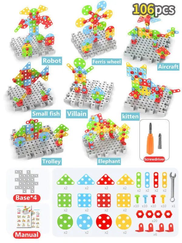 STEM Drill and Build Toy Kit – Electric Screwdriver + Toolbox (188–316 Pieces) - Handpicked Hub