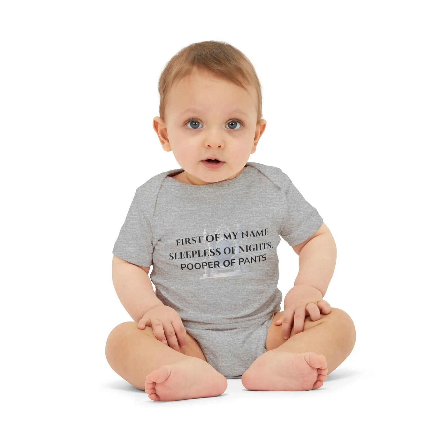 Funny onesie - 'First of My Name, Sleepless of Nights, Pooper of Pants Onesie' Cute Jersey One Piece for Infants