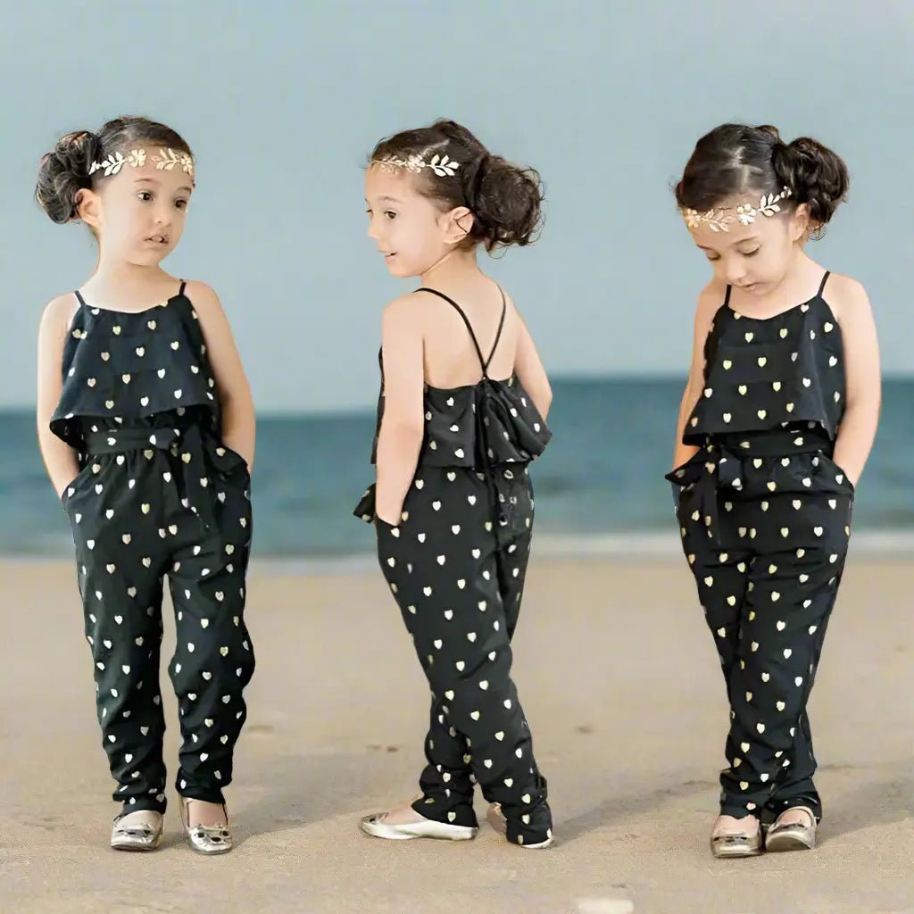 DotDotDarlin’™ – Sleeveless Cotton Jumpsuit for Girls - Handpicked Hub