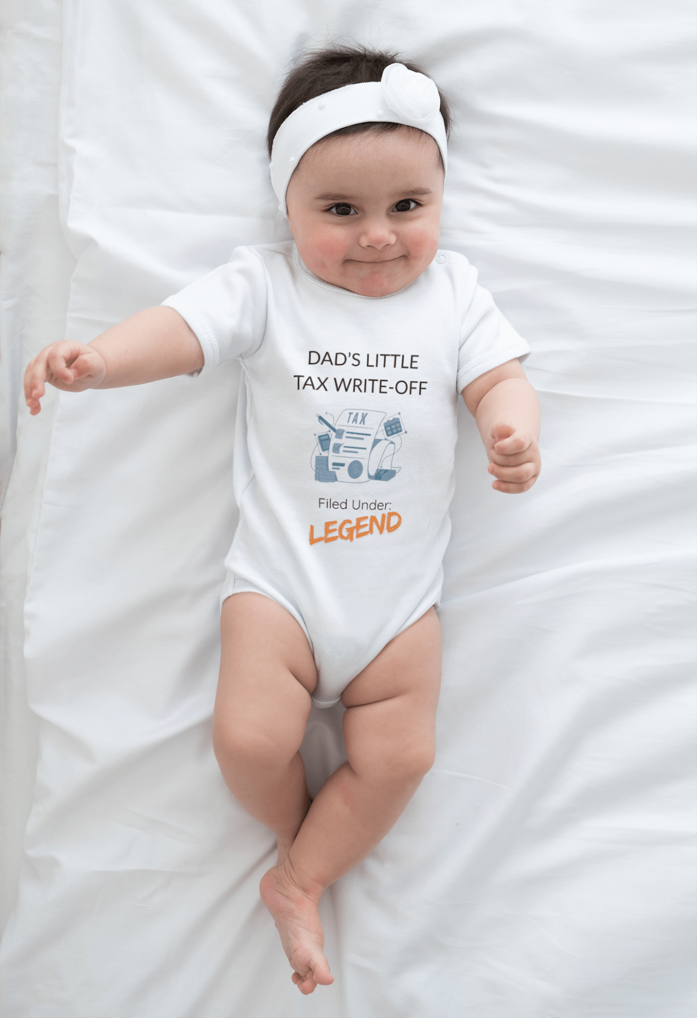 'Dad's Little Tax Write - Off' - Onesie - Handpicked Hub