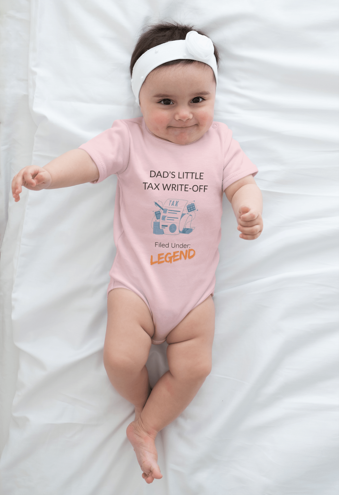 'Dad's Little Tax Write - Off' - Onesie - Handpicked Hub