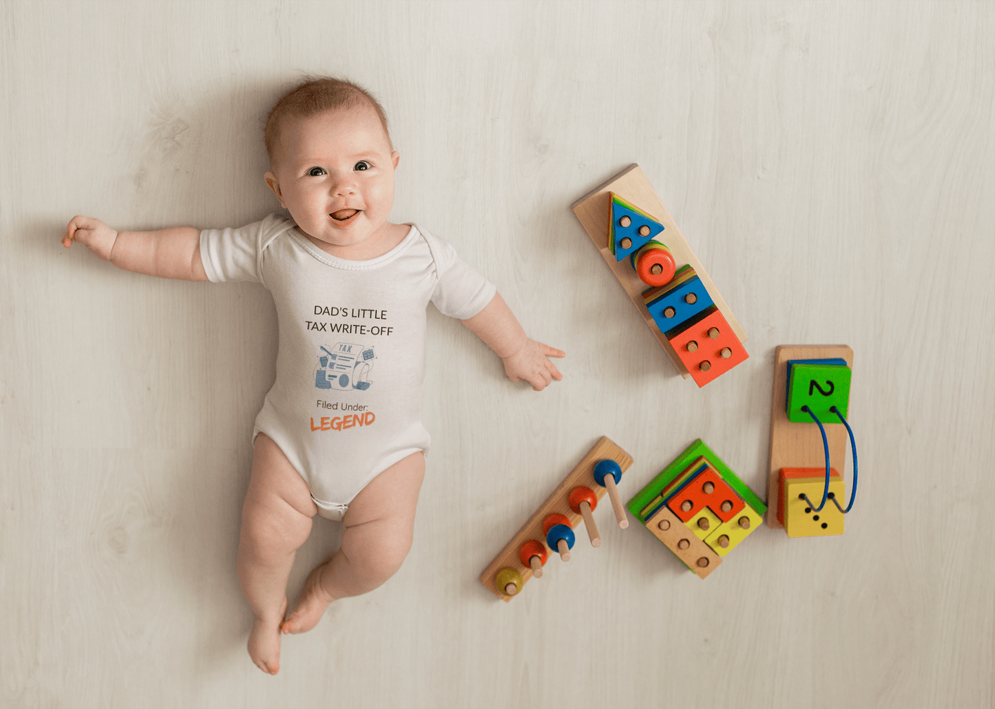 'Dad's Little Tax Write - Off' - Onesie - Handpicked Hub