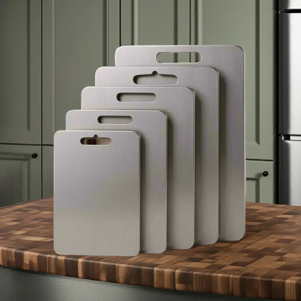 Stainless Steel Cutting Board Premium Double-Sided Handpicked Hub