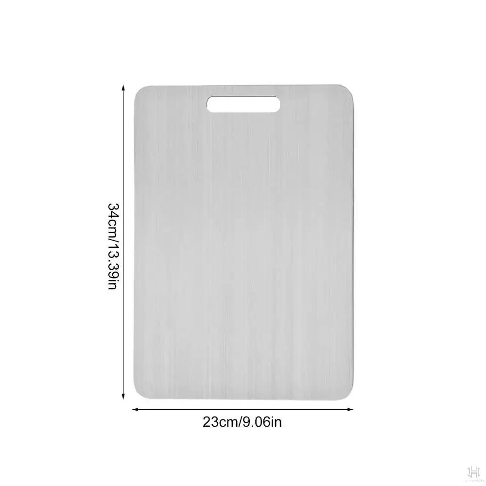 Stainless Steel Cutting Board for Kitchen Double-Sided Chopping Board Food Grade Cutting Mat Serving Tray Fruit Meat Chopping Board