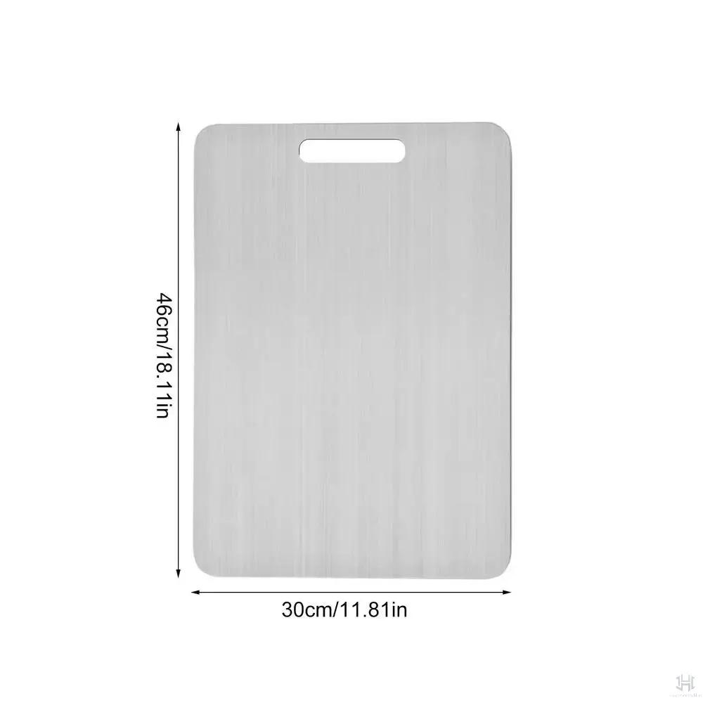 Stainless Steel Cutting Board for Kitchen Double-Sided Chopping Board Food Grade Cutting Mat Serving Tray Fruit Meat Chopping Board