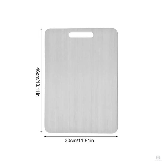 Stainless Steel Cutting Board for Kitchen Double-Sided Chopping Board Food Grade Cutting Mat Serving Tray Fruit Meat Chopping Board