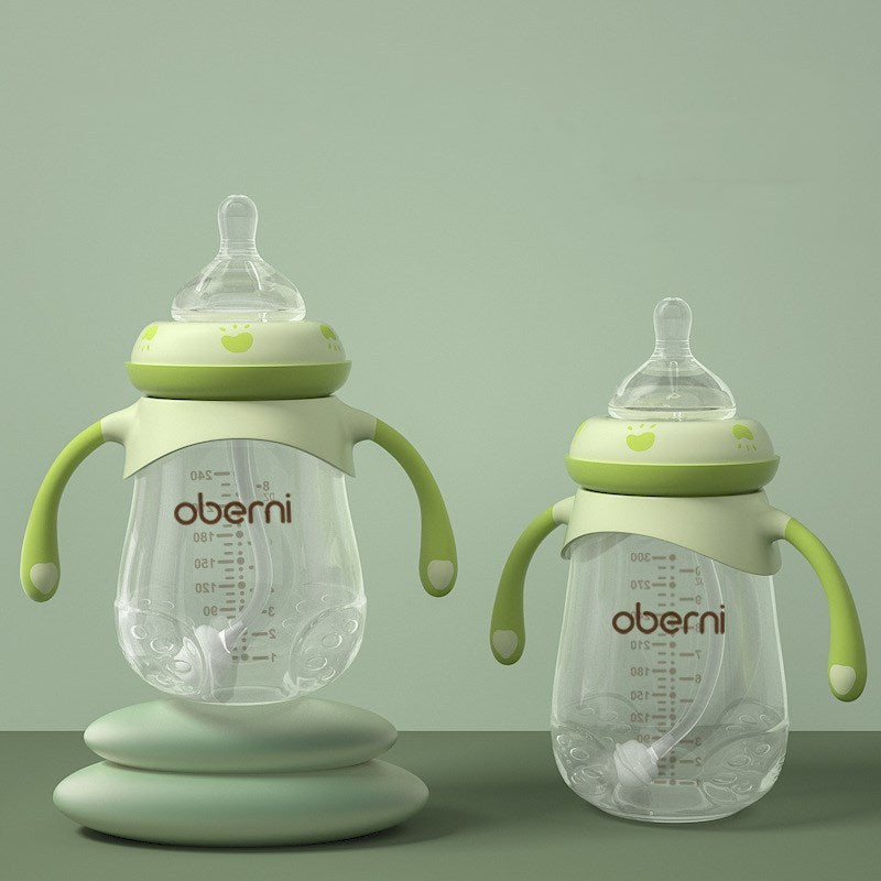 Anti-Colic, Shatterproof Baby Bottle with Handles