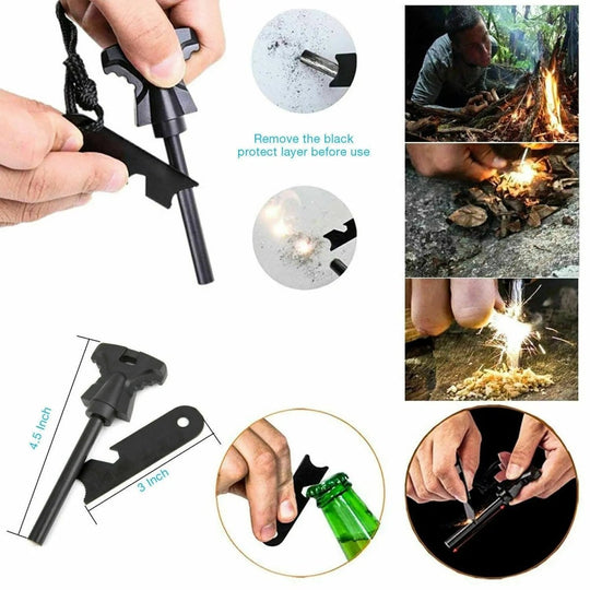 14 in 1 Outdoor Emergency Survival And Safety Gear Kit Camping - Handpicked HubEDeals