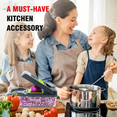 16-in-1 Multifunctional Vegetable Chopper - Professional Food Dicer with Container