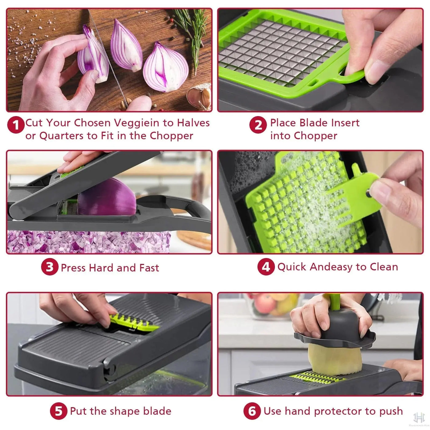 16-in-1 Multifunctional Vegetable Chopper - Professional Food Dicer with Container