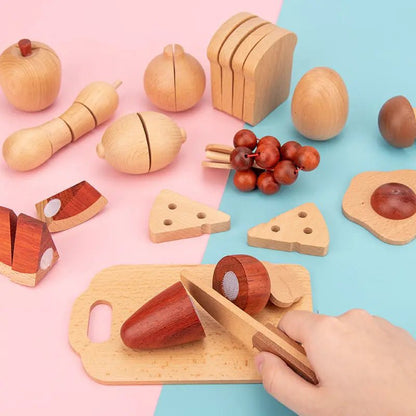 Slice & Play™ – Wooden Magnetic Cutting Fruit & Veggie Set - Handpicked Hub