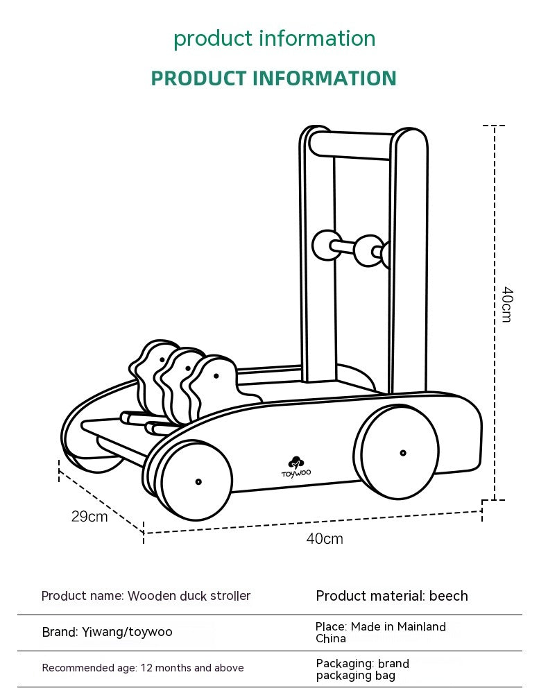 Wooden Baby Walker - Fun and Safe First Steps for Your Little One