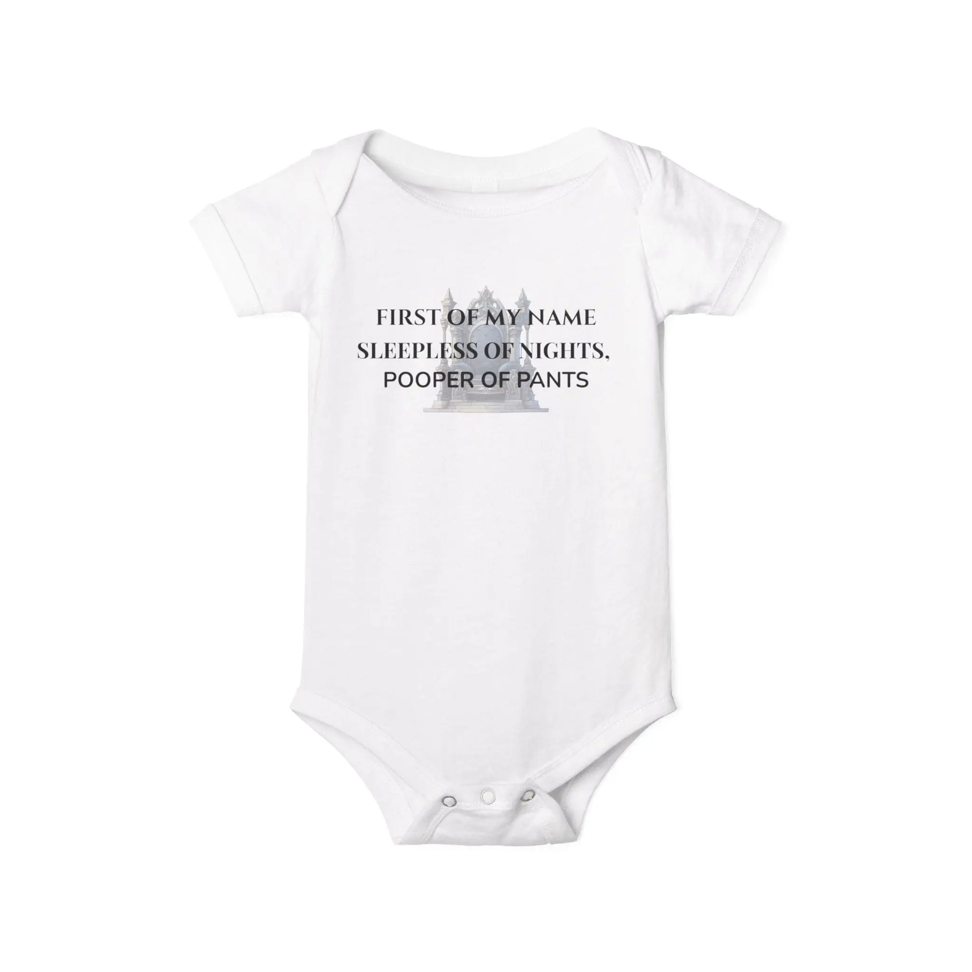 Funny onesie - 'First of My Name, Sleepless of Nights, Pooper of Pants Onesie' Cute Jersey One Piece for Infants