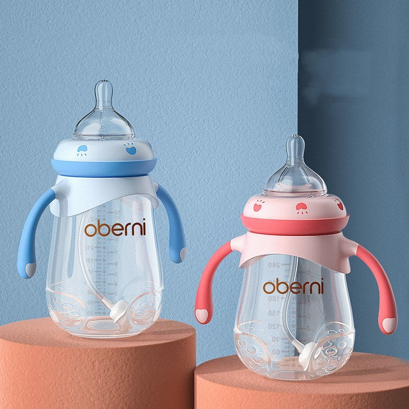 Anti-Colic, Shatterproof Baby Bottle with Handles