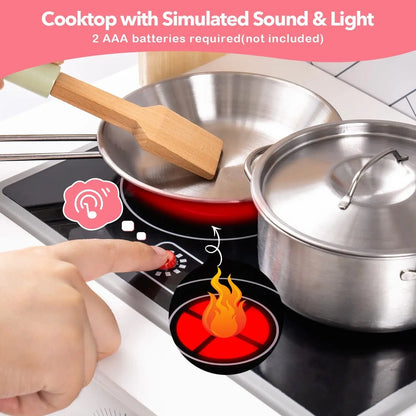 Mini Chef Station™ – Deluxe Wooden Play Kitchen Set - Handpicked Hub