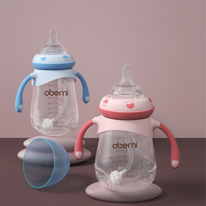 Anti-Colic, Shatterproof Baby Bottle with Handles