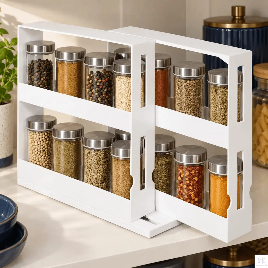 2-Tier Swivel Spice Rack | Cabinet Organizer Handpicked Hub