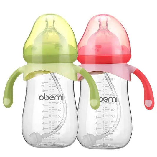 Anti - Colic, Shatterproof Baby Bottle with Handles - Handpicked Hub