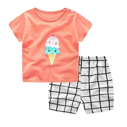 Sunny Sidekick™ – Baby Cartoon T-Shirt & Shorts Set - Handpicked Hub