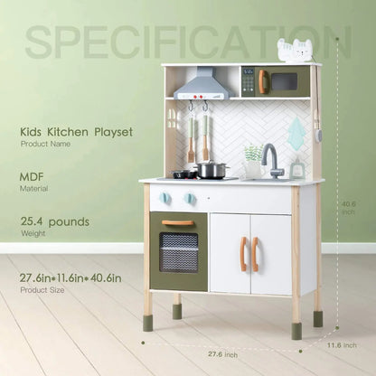 Mini Chef Station™ – Deluxe Wooden Play Kitchen Set - Handpicked Hub