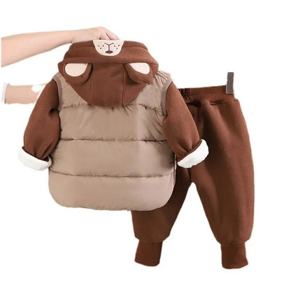CoolCub™ – Hooded Fleece 3 - Piece Outfit for Boys - Handpicked Hub
