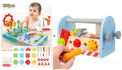 STEM Drill and Build Toy Kit – Electric Screwdriver + Toolbox (188–316 Pieces) - Handpicked Hub