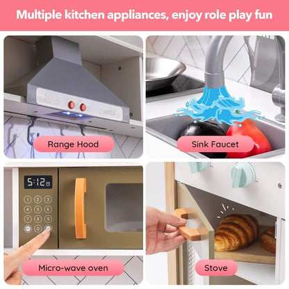 Mini Chef Station™ – Deluxe Wooden Play Kitchen Set - Handpicked Hub