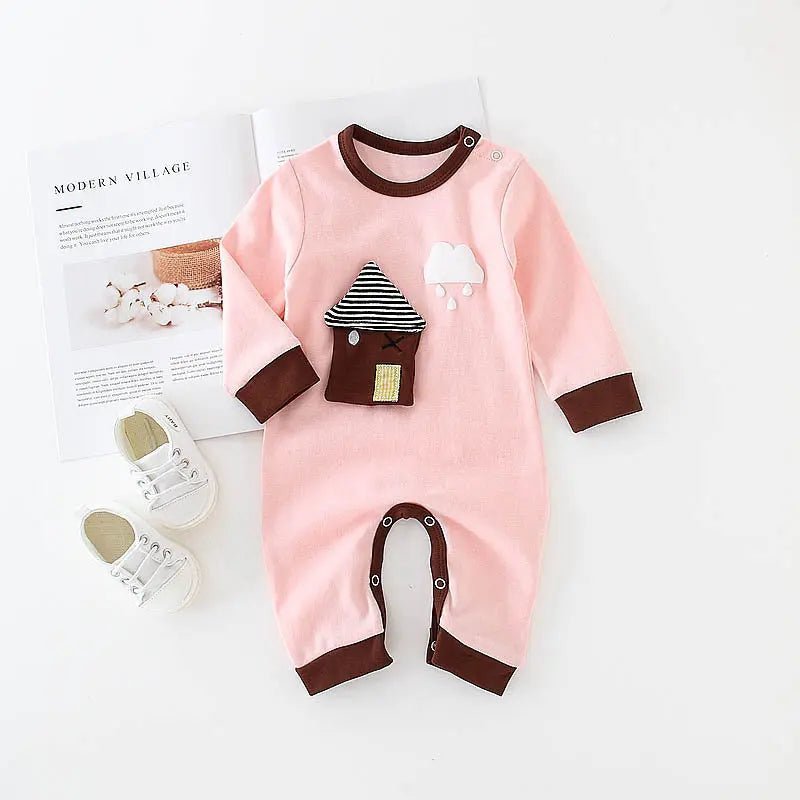 Little Layer™ Cotton Long Sleeve Baby Romper - Handpicked Hub