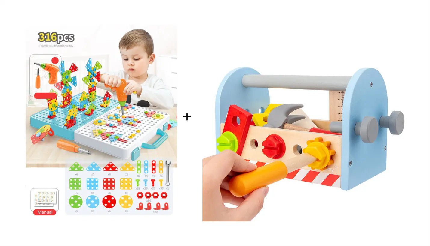 STEM Drill and Build Toy Kit – Electric Screwdriver + Toolbox (188–316 Pieces) - Handpicked Hub
