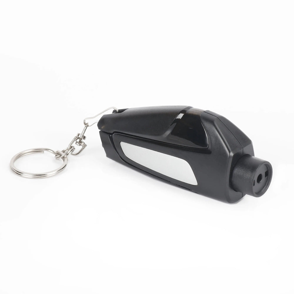 2-In-1 Rescue Tool Keychain: Seatbelt Cutter and Window Breaker, Black, One Size