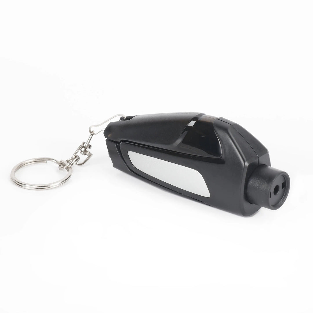 2-In-1 Rescue Tool Keychain: Seatbelt Cutter and Window Breaker, Black, One Size