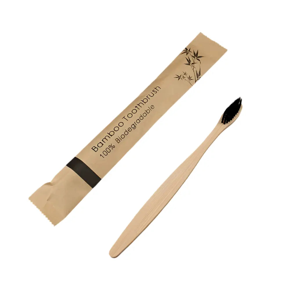 Bamboo Toothbrush with Charcoal Bristles - Eco-Friendly Natural Dental Care Handpicked Hub