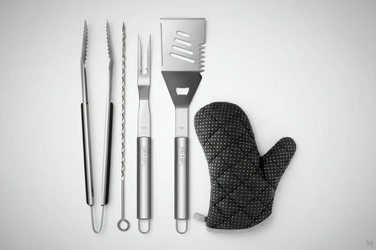 Ultimate 3-Piece BBQ Grill Tools Set - Spatula, Tongs, Fork &amp; Insulated Glove for Perfect Grilling Adventures - Ideal Gift for BBQ Lovers